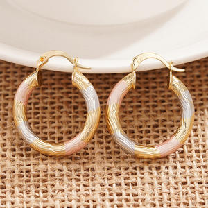 LIMTCVASI Orecchini a Cerchio Placcati Oro Multicolore in Lega di Zinco, Gioielli Trendy da Donna - Product Image 4