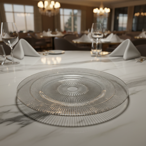 <span class=keywords><strong>Assiettes</strong></span> de présentation rondes <span class=keywords><strong>en</strong></span> <span class=keywords><strong>verre</strong></span> <span class=keywords><strong>transparent</strong></span> cristallin de 13 pouces, élégantes et abordables, pour mariages, événements et décorations de fête - Product Image 6