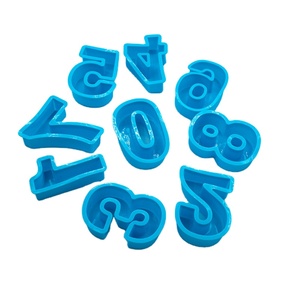 Moldes <span class=keywords><strong>de</strong></span> silicona para decoración <span class=keywords><strong>de</strong></span> pasteles, moldes pequeños <span class=keywords><strong>de</strong></span> 4 pulgadas para pastel con número, gelatina, Chocolate, bandejas para dulces y muffins, 9 piezas - Product Image 2