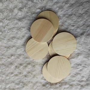 Piezas redondas de madera de pino para manualidades, decoración, accesorios de pintura, uso doméstico, colores auténticos, flores de paisaje, dibujos animados - Product Image 3