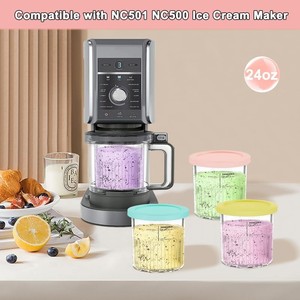 Ice Cream Cup 800ml Large Capacity With Lid For Ninja NC500 NC501 Storage Container Freezer Safe PC Material - Product Image 3