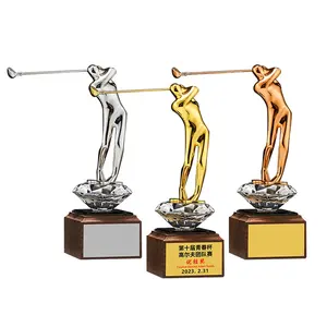 Desain baru pabrik olahraga logam penghargaan trofi turnamen golf Penghargaan