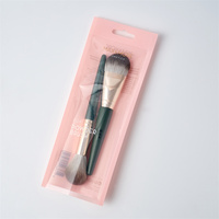 Vente en gros de mini pochette en plastique avec logo personnalisé emballage avec 3 joints latéraux en mylar transparent avec fermeture éclair pour pinceau de maquillage