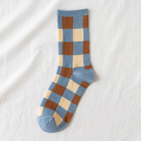 Nouveau automne mode bleu clair rayé basket-ball Gym dames coton équipage sport femmes chaussettes