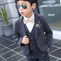 Costume de Mariage pour Garçons d'Honneur, Veste de Blazer Formelle Enfant, Robe d'Anniversaire Élégante, Tenue de Spectacle Scolaire, Violon ou Danse