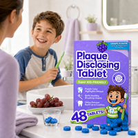 Comprimés révélateurs de plaque dentaire aromatisés aux herbes OEM ODM pour usage domestique, soins anti-caries pour adultes