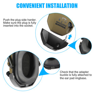 Adaptador de auriculares Bluetooth táctico con cancelación de ruido sobre la oreja y auriculares con micrófono para una comunicación clara - Product Image 6