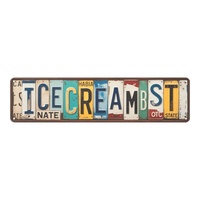 Plaque murale de Noël personnalisée en métal gravé avec impression UV, motif pain d'épices, décoration de vacances