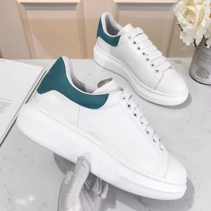 Chaussures décontractées de luxe pour hommes, chaussures de course en plein air à semelle épaisse, chaussures de skateboard, chaussures plates de marche lente, chaussures blanches tendance, baskets - Product Image 5