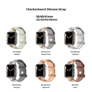 สายนาฬิกาซิลิโคนขายส่งจากโรงงานสำหรับ Apple Watch S10 11 46 มม. Ultra 49 มม. SE 44 มม. สายนาฬิกาแบบสปอร์ตพร้อมหัวเข็มขัดสแตนเลส - Product Image 2