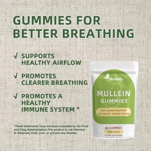 Suplemen Permen Kunyah Mullein Label Pribadi OEM dengan <span class=keywords><strong>Bromelain</strong></span>, Ashwagandha, dan <span class=keywords><strong>Quercetin</strong></span> Mendukung Kesehatan Sistem Pernapasan - Product Image 3