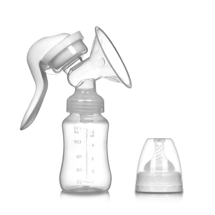 Manual Silicone Breast Pump Powerful Baby Nipple Suction 150ml Feeding Milk Bottles Breasts Pumps Bottle Sucking For Mom
