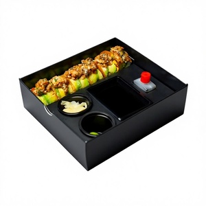 Caja de <span class=keywords><strong>Sushi</strong></span> de Lujo Personalizada al por Mayor con Separador y Ranura para Botella de Salsa, Caja de Papel para <span class=keywords><strong>Sushi</strong></span> Popular, Contenedor de Embalaje para Llevar - Product Image 4
