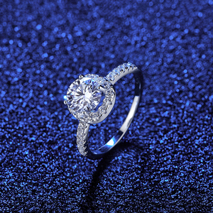 CZCITY diamant en forme de mariage femme Moissanite fiançailles <span class=keywords><strong>2026</strong></span> nouvelle bague d'éternité Moissanite en or blanc rhodium - Product Image 6