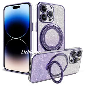 Realme 10电镀TPU镜头保护套licchicase无线充电磁座手机壳