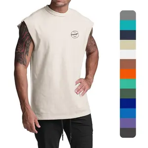 Nouveau Style hommes Gym débardeurs en gros coupe ample sans manches Fitness T-Shirt personnalisé blanc sport surdimensionné sans manches T-shirt hommes