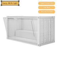 Boîte de rangement en plastique pour figurines, boîte de présentation de jouets, boîte de rangement pour figurines avec éclairage LED