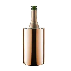 Premium Wine Chiller Bucket Champagne Cooler Bucket Double Wall Insulated Wine Bottle Cooler