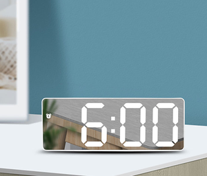 Sáng tạo hiện đại LED đồng hồ báo thức Pin Plug-in dual-mục đích Đồng hồ bàn với hiển thị kỹ thuật số đa chức năng điện tử phong trào - Product Image 5