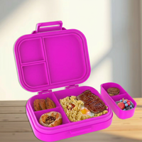 Nouvelle conception, boîte à lunch portable à 3 compartiments, étanche, pour enfants, lonchera, bento, boîte à lunch pour micro-ondes