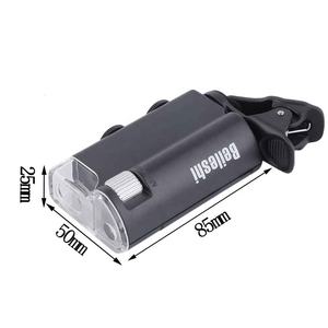 Led 60x-100x Vergrootglas Valuta Detectie Sieraden Loupe Clip-On Microscoop - Product Image 5