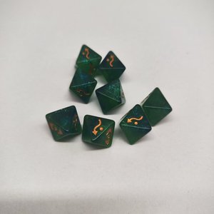 Ensemble de dés polyédriques en acrylique marbré faits à la main avec dés carrés pour DND <span class=keywords><strong>RPG</strong></span> et jeux de cartes - Product Image 4