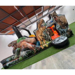 Château <span class=keywords><strong>gonflable</strong></span> portable avec toboggan Jurassic World, combo château <span class=keywords><strong>gonflable</strong></span> dinosaure, château <span class=keywords><strong>gonflable</strong></span> Jurassic pour les fêtes d'enfants, location - Product Image 4