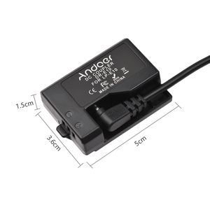 Andoer Pd Usb Type-C Kabel Naar <span class=keywords><strong>DR</strong></span>-E10 Dummy Batterij Dc Koppeling LP-E10 Vervanging Voor Canon Eos - Product Image 3