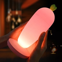 Kawaii enfants veilleuse avec 3 Modes d'éclairage gradation décoratif radis lampe De Table Lumière De Nuit intérieur chambre lumière décoration