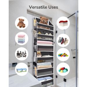 Over The Door Organizer 18 Pockets <b>Black</b> Non Woven Fabric Storage For Bedroom Bathroom Baby Products <b>Hook</b> Type - Product Image 6