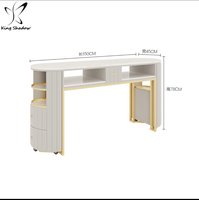 Table de manucure à la mode et ensemble de chaises table à ongles grise avec tiroir bureau à ongles nouvelle chaise design