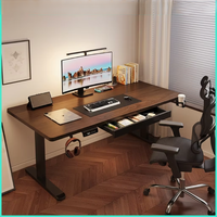 Bureau électrique en acier réglable en hauteur avec tiroirs, bureau debout ergonomique motorisé intelligent