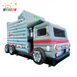 Camión de Basura Inflable para Exteriores y Trampolín Combinados - Color Personalizado, Ignífugo e Impermeable, Fácil de Instalar - Product Image 1