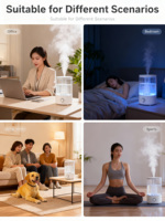 Humidificateur ultrasonique électrique portable, aromathérapie, capacité de 5 L, lumières nocturnes changeantes de couleur, faible bruit, utilisation domestique et hôtelière