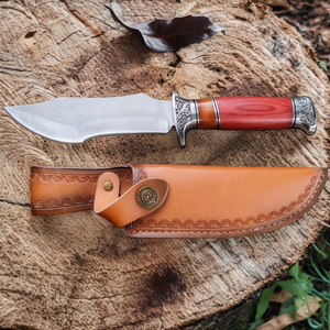 Cuchillo de Supervivencia Hare de Alta Calidad con Hoja Fija de Acero Inoxidable, Mango de Madera Industrial para Camping y Uso Industrial, DIY OEM, Punta de Gota, 200mm 4mm - Product Image 3