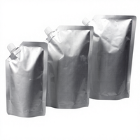 Pochettes transparentes à bec verseur de qualité alimentaire, refermables, pour emballage de liquides, portables, pour camping, eau, boissons, huile, 8oz 16oz 32oz