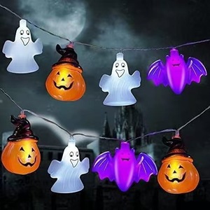 Hot Sale Halloween Series Scary and Weird Cat Ghost Spider Web Pumpkin Indoor Decoration LED String Lights - Product Image 5