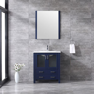 Meuble-lavabo de salle de bain haut de gamme de 30 pouces avec vasque en céramique et caractéristiques résistantes à l'eau - Product Image 3