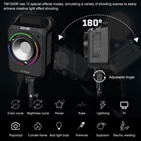 ZSYB Haute Qualité Extérieure Vlog Caméra Studio Poignée Grip RGB Dimmable 200Watt Led Vidéo Lampe Photographique