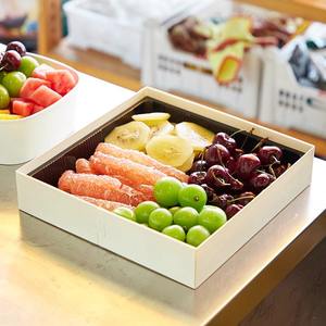 Boîte d'emballage en bois transparente, biodégradable, de qualité alimentaire, jetable, pour gâteaux, sushis, desserts, pâtisseries, cupcakes, beignets, brownies - Product Image 1