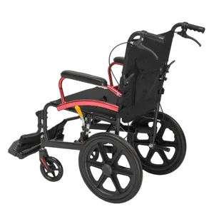 Fauteuil roulant pliable et ultraléger pour adulte et personne âgée, fauteuil roulant d'escalade manuel en aluminium