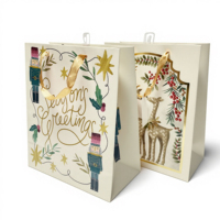Luxe witte kartonnen shoppertasjes met satijnen lintjes, stevige papieren cadeauzakjes voor kleding/schoenen met aangepast logo