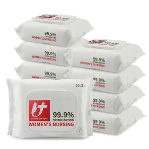 Lingettes humides pour hygiène vaginale féminine 100% lingettes vaginales organiques sous Label privé - Product Image 1