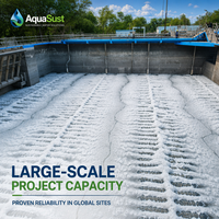 Diffuseur tubulaire à bulles fines Aquasust, haute efficacité de transfert d'oxygène pour les systèmes d'aération des eaux usées industrielles et municipales (tailles variées)