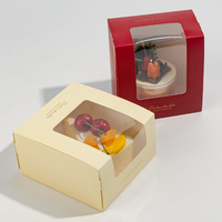 Nouveau design de petite boîte d'emballage alimentaire pour gâteau d'anniversaire personnalisée en papier avec logo boîte cadeau personnalisée avec impression découpée et fenêtre en PVC transparent