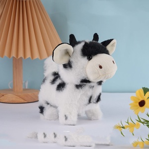 Jouet en peluche électrique HY7, <span class=keywords><strong>vache</strong></span> qui marche, chien, avec son de moaning et queue mobile, animal en peluche interactif robotisé, cadeau pour enfants, animal de compagnie - Product Image 6