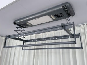 Smart Lighting Height-Adjustable Disinfecting Air-<b>Drying</b> Remote-Controlled Voice-Activated Electric <b>Clothes</b> <b>Drying</b> <b>Rack</b> - Product Image 3