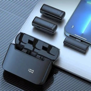 K6 Microphone sans fil Lapel Portable Mic Gaming Phone Interview <span class=keywords><strong>Youtube</strong></span> Live Streaming - Product Image 5