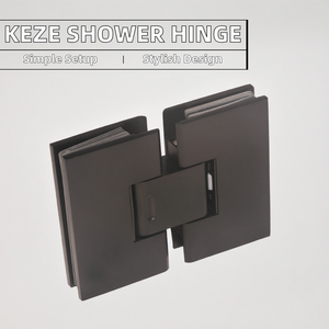 <strong>KEZE</strong> Modern Design Matted Black 360 Degree Glass Door Hinge Hardware Shower Door &amp; Window Hinges - Product Image 2