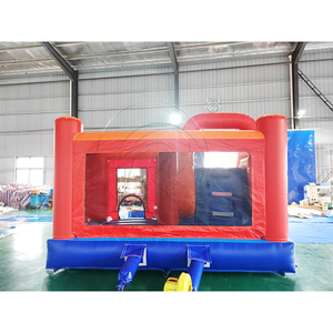 Tobogán Acuático Inflable Comercial <span class=keywords><strong>con</strong></span> <span class=keywords><strong>Casa</strong></span> de Brinco y <span class=keywords><strong>Piscina</strong></span>, Combo Húmedo/Seco Rojo y Azul, Castillo Hinchable <span class=keywords><strong>para</strong></span> Niños - Product Image 5